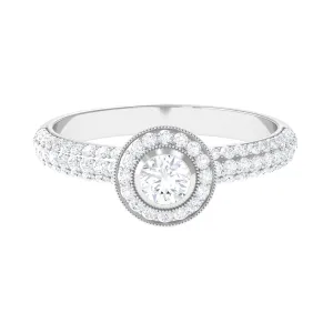 0.75 CT Vintage Inspired Diamond Engagement Ring