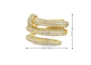 10K Gold 1.50 CTW Diamond Nail Ring