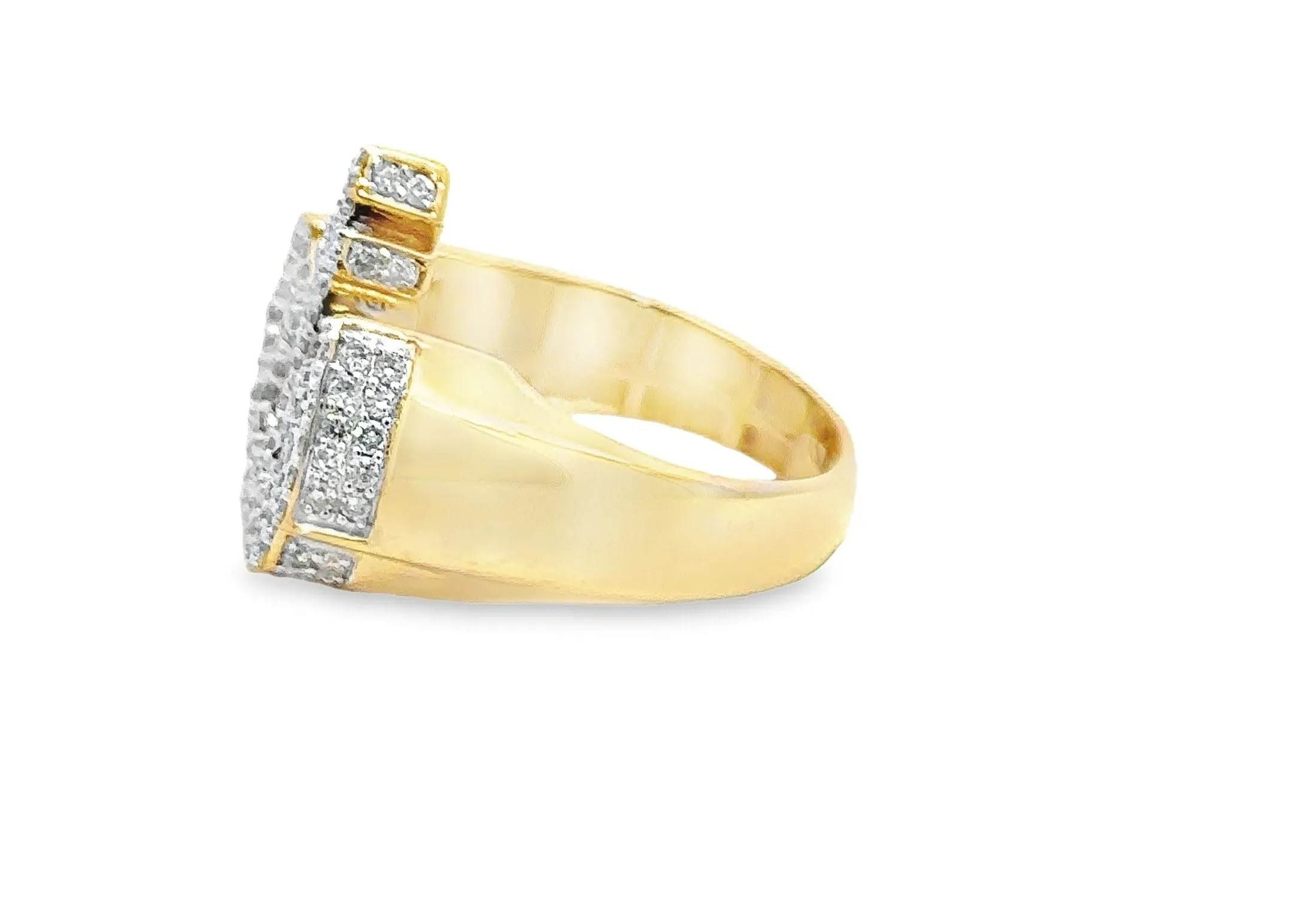 10K Gold 1.78 CTW Diamond ALLAH Ring