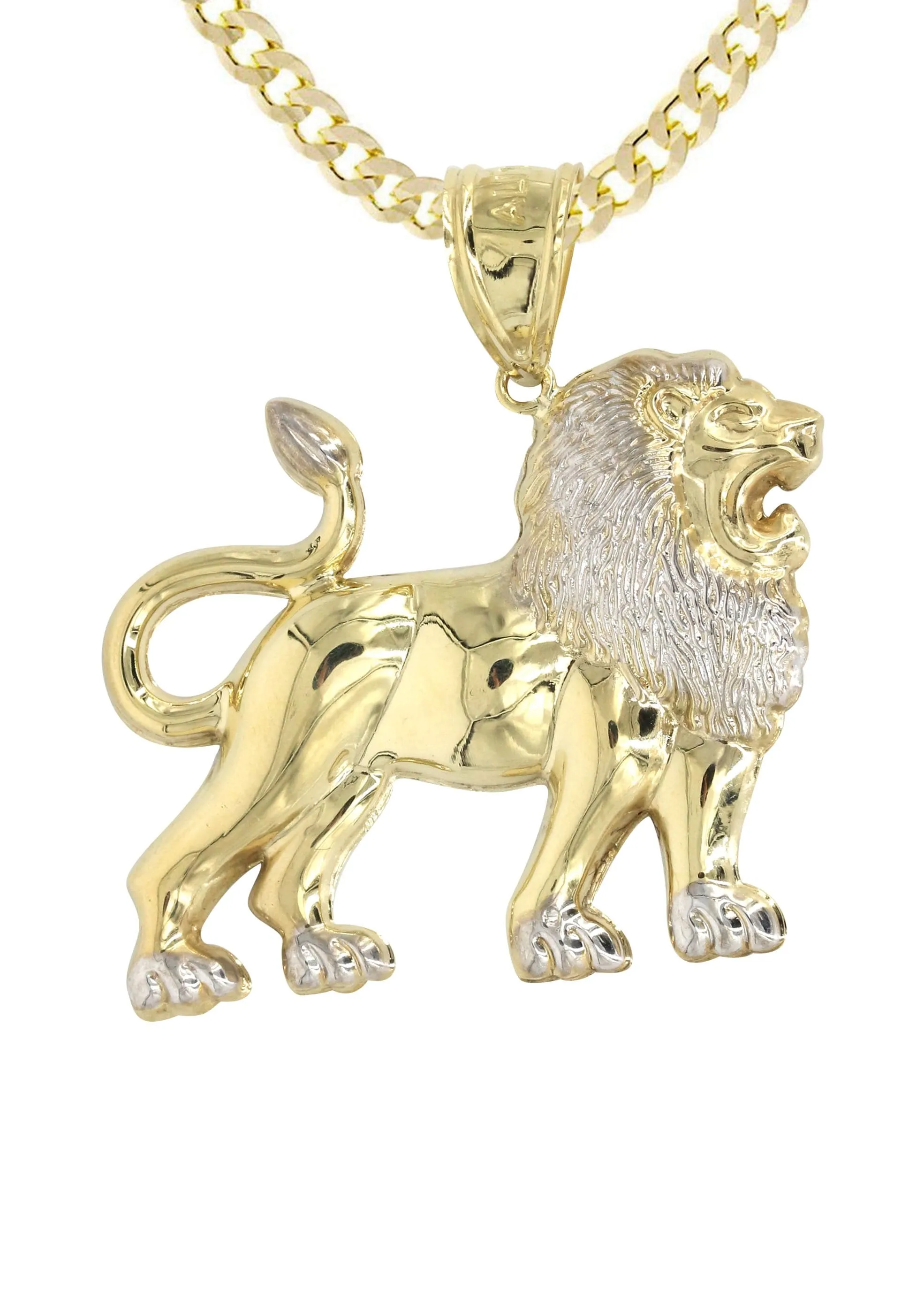 10K Yellow Gold Lion Necklace | Appx 16 Grams