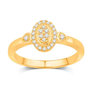 10KT-0.16CTW LADIESRING