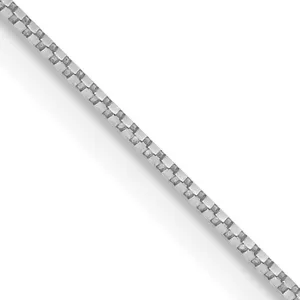 10KT White Gold 20-inch 0.7MM Box Pendant Chain