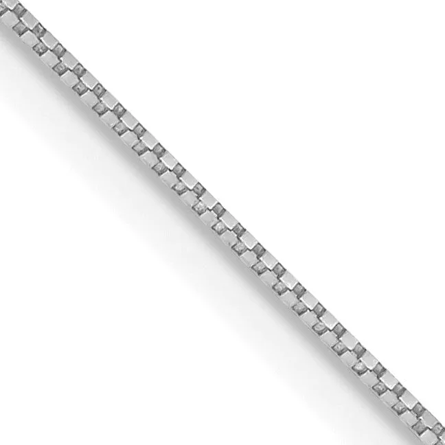 10KT White Gold 20-inch 0.7MM Box Pendant Chain