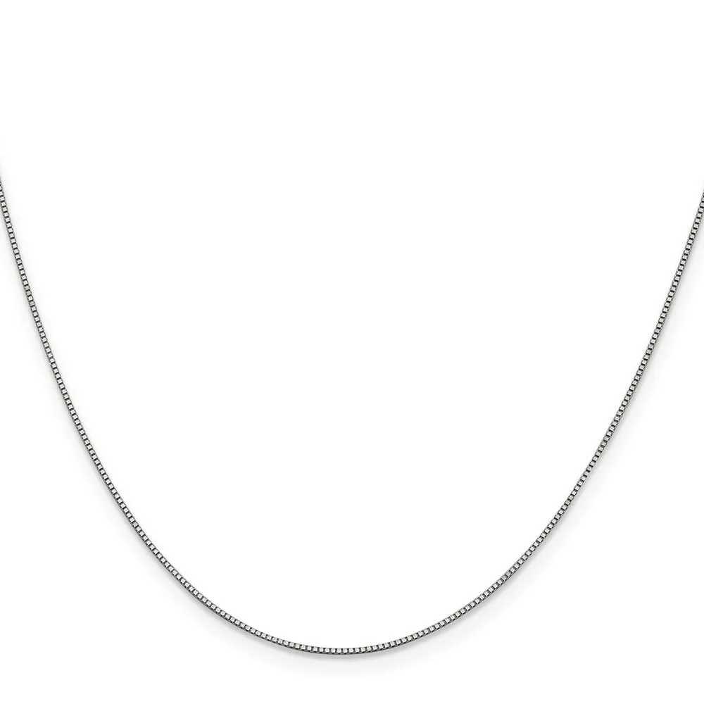 10KT White Gold 20-inch 0.7MM Box Pendant Chain