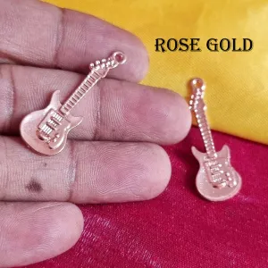 10/Pcs Pkg. Guitar Charms for Jewelry Making in Size about 12X36MM