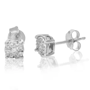 1/4 cttw Composite Diamond Stud Earrings in Sterling Silver