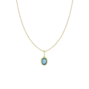 14 Karat Yellow Gold Doublet Opal