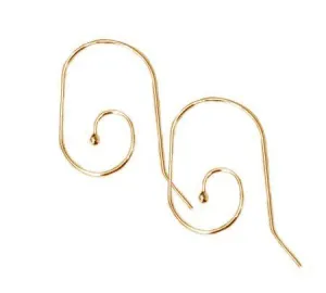 14K Gold Filled Interchangeable Ball End Ear Wire (1 Pair)