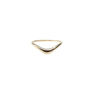 14k Gold V Shaped Ring