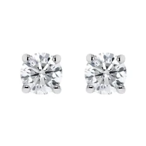 18ct White Gold 0.11ct Diamond Solitaire Stud Earrings