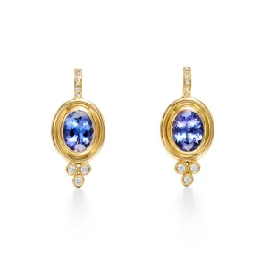 18K Tanzanite Classic Temple Earrings