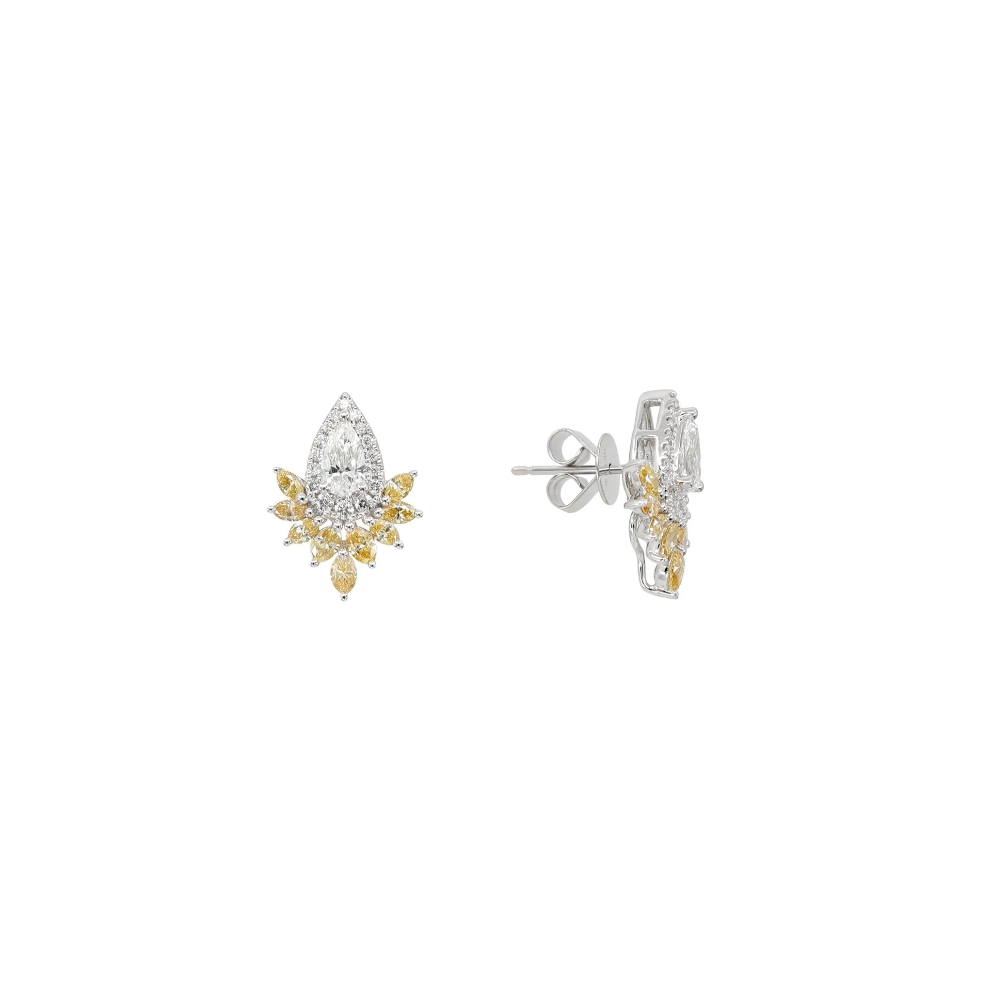 18K White Gold Tdw. 1.84ct Diamond Earring - 20735975