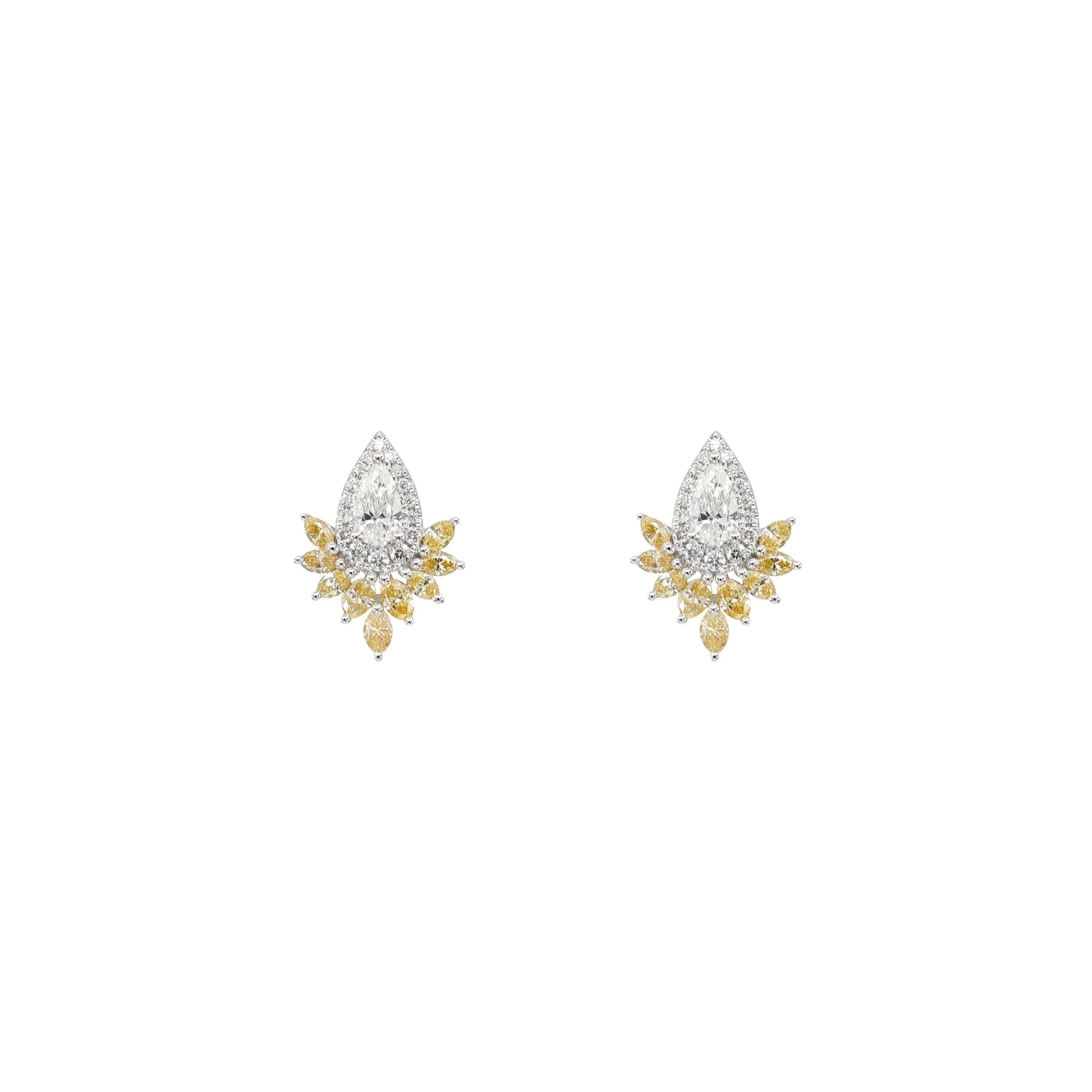 18K White Gold Tdw. 1.84ct Diamond Earring - 20735975