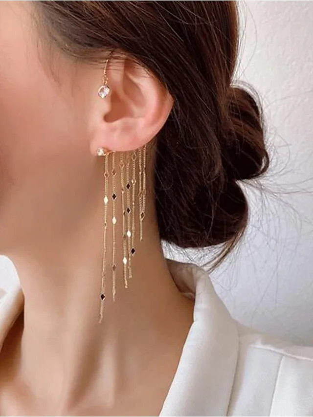 1PC Hanging Earrings For Street Date Alloy Classic Fashion for Women