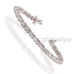 2.20-4.00 CT Round Cut Diamonds - Tennis Bracelet