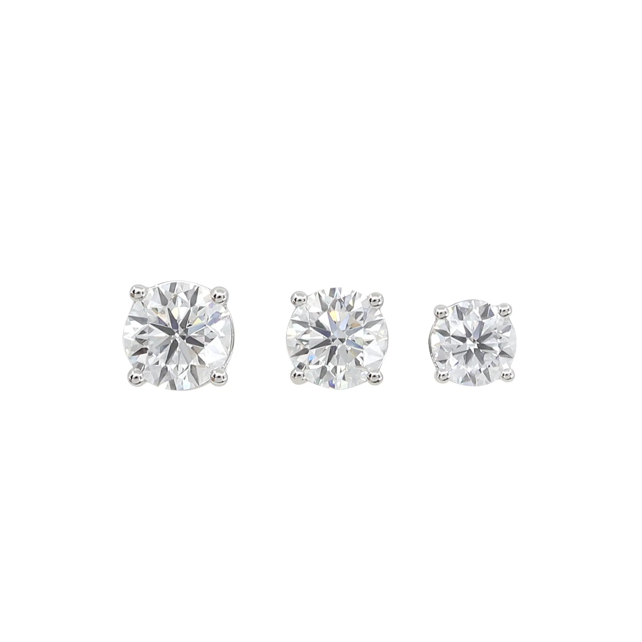 9K White Gold Tdw: 4.01ct Lab-Grown Diamond Stud Earring - 20734084