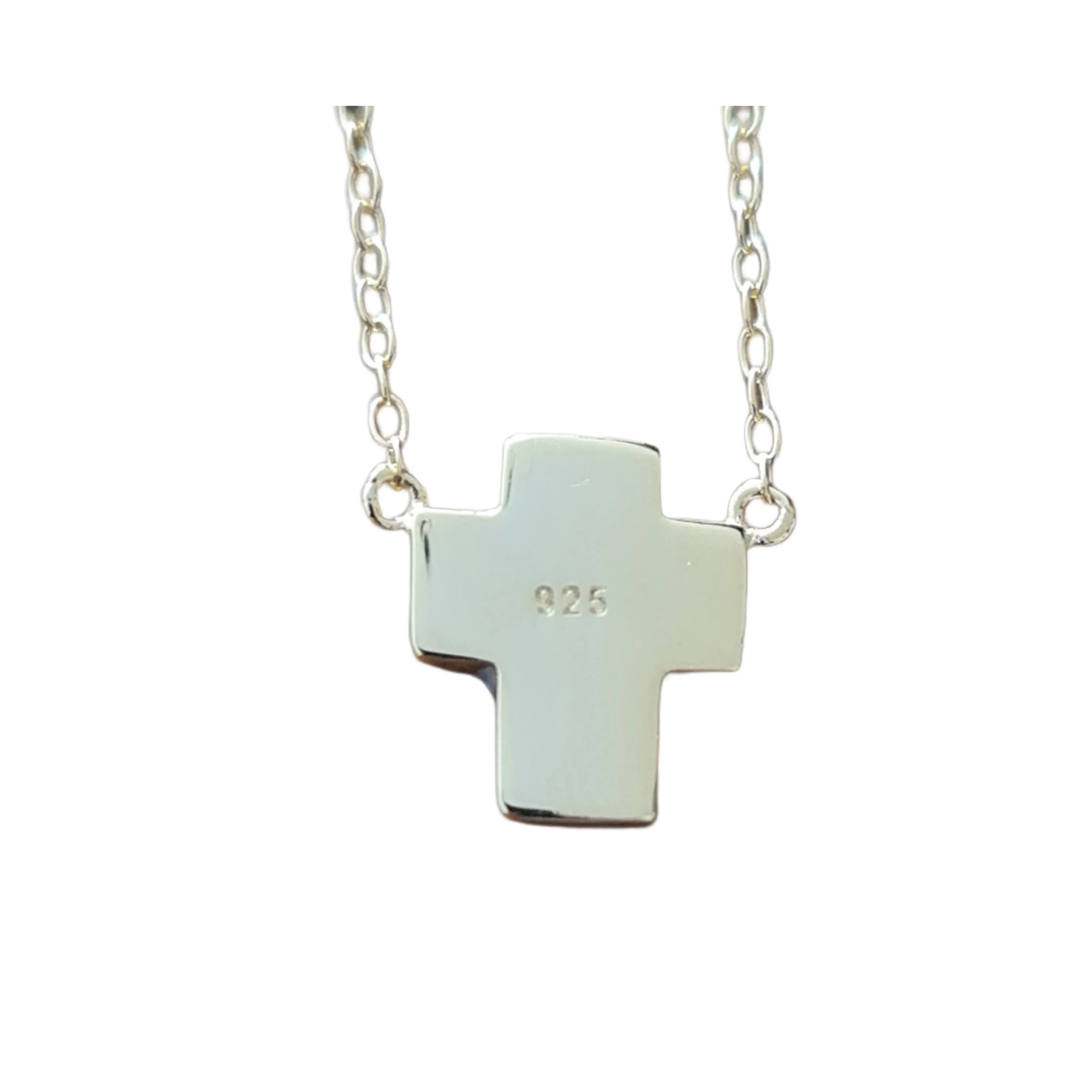 Ana Agean Sea Blue Opal Cross Necklace Gold