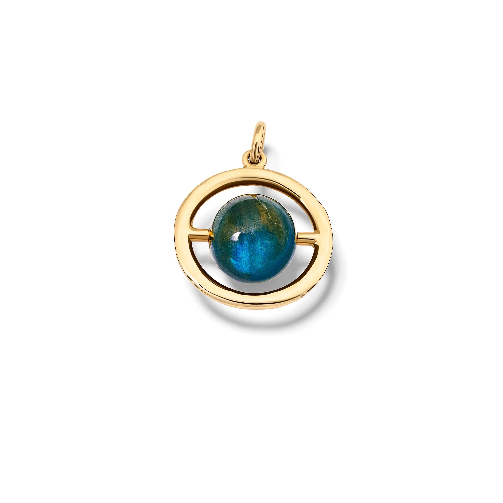 Archipelago Necklace Pendant Yellow Gold - Labradorite