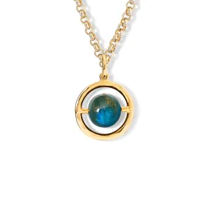 Archipelago Necklace Pendant Yellow Gold - Labradorite