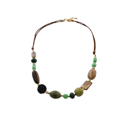 Barse Forest Life Genuine Stone Necklace