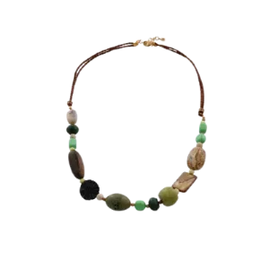 Barse Forest Life Genuine Stone Necklace