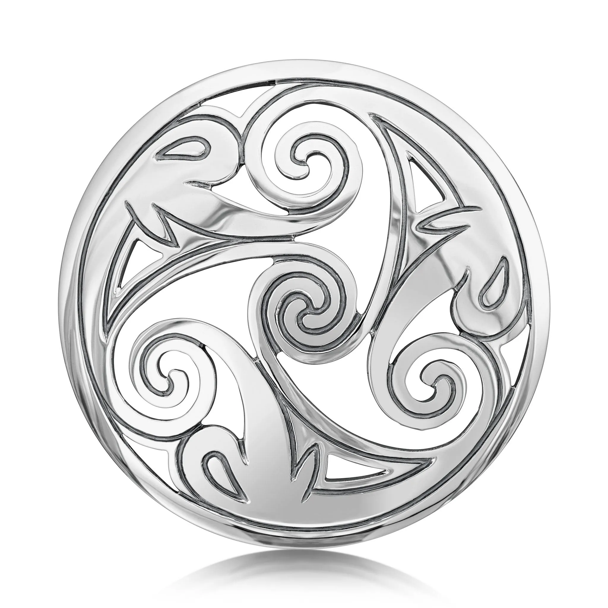 Birsay Disc Occasion Brooch in Sterling Silver