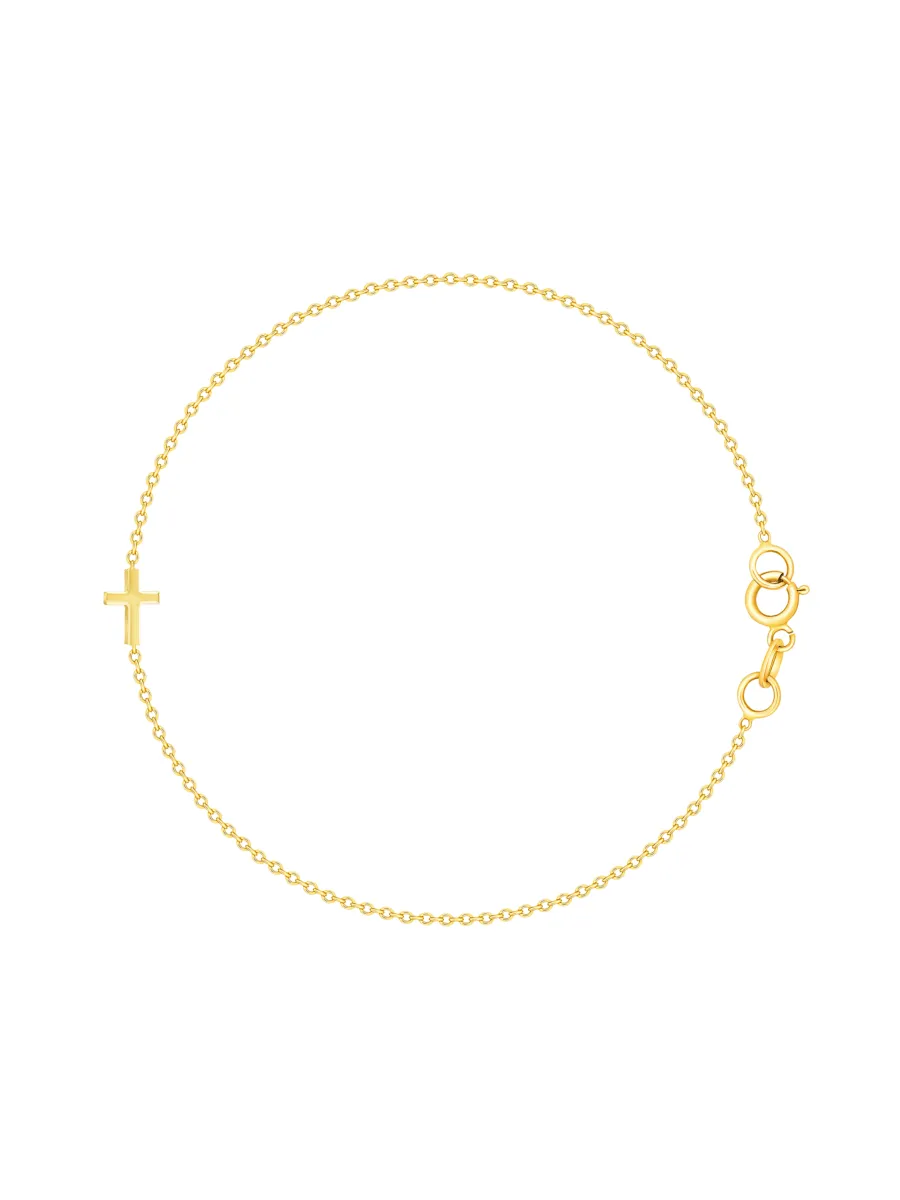 Blair Cross Bracelet 14K