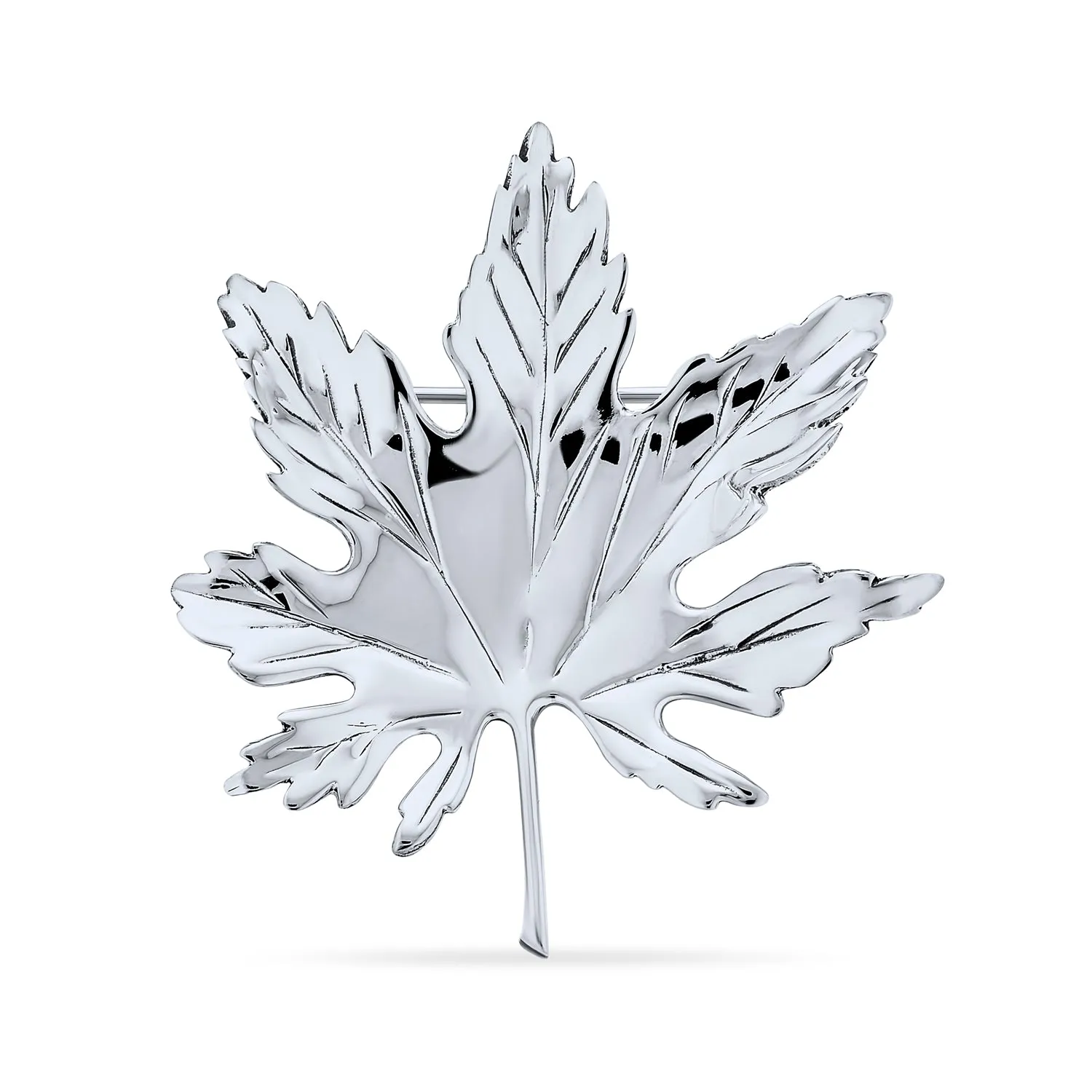 Canada Maple Leaf Brooche Pin - Sterling Silver Western Jewelry Accessory