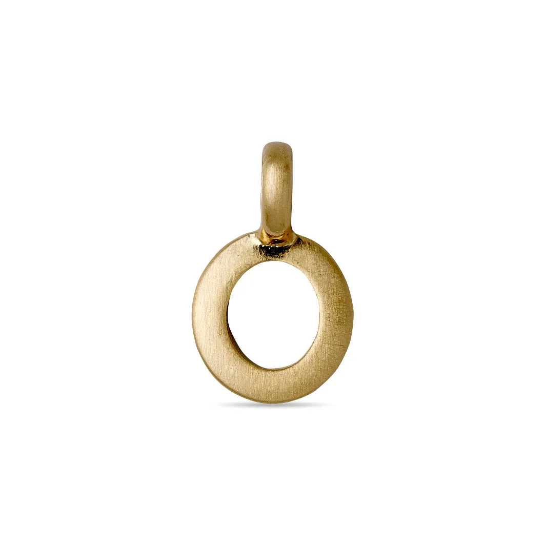 CHARM O pendant, gold-plated