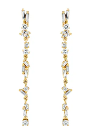 Classic Diamond Sparkler Drop Earrings