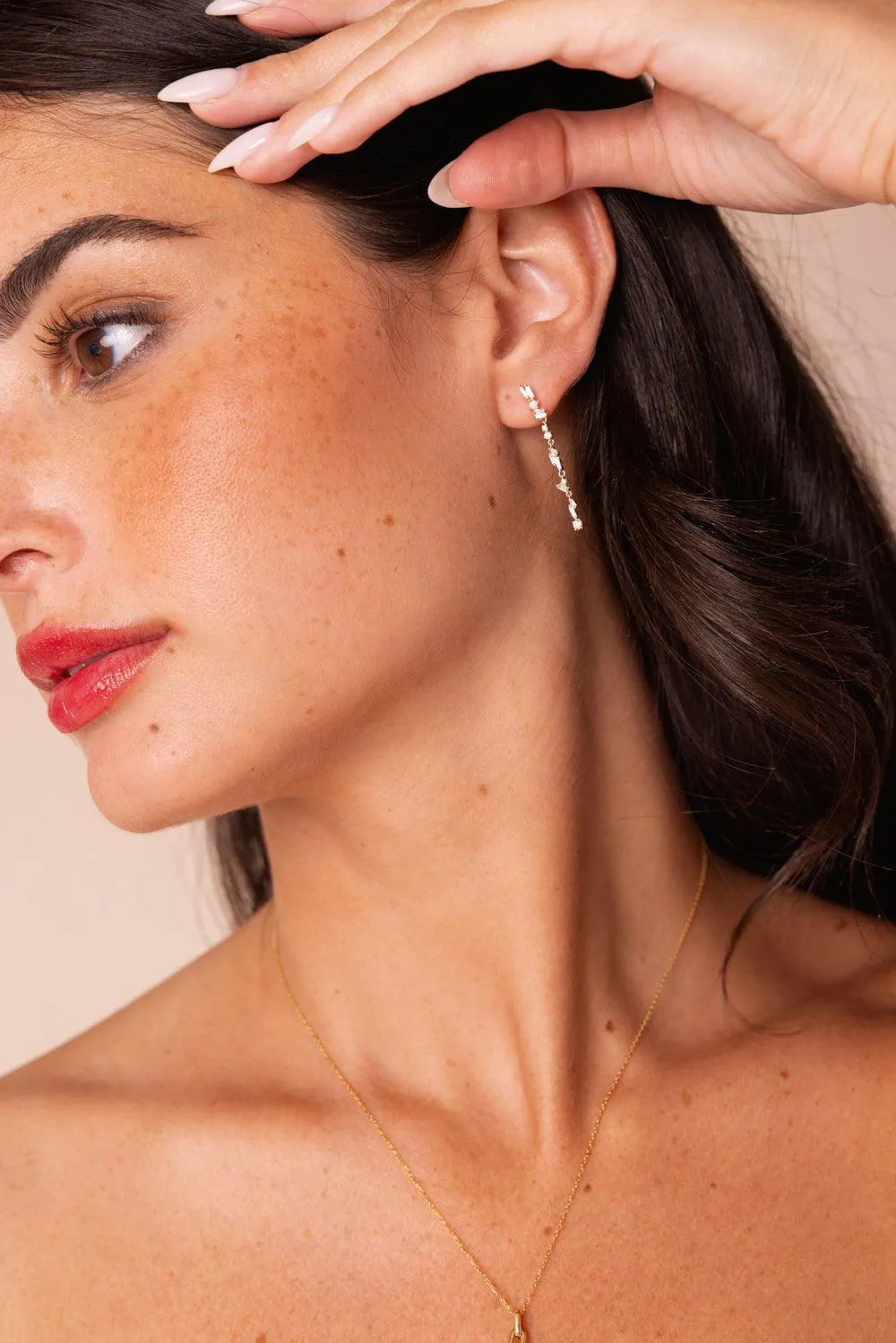 Classic Diamond Sparkler Drop Earrings