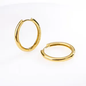 Classic Gold 17mm Hoop Earrings