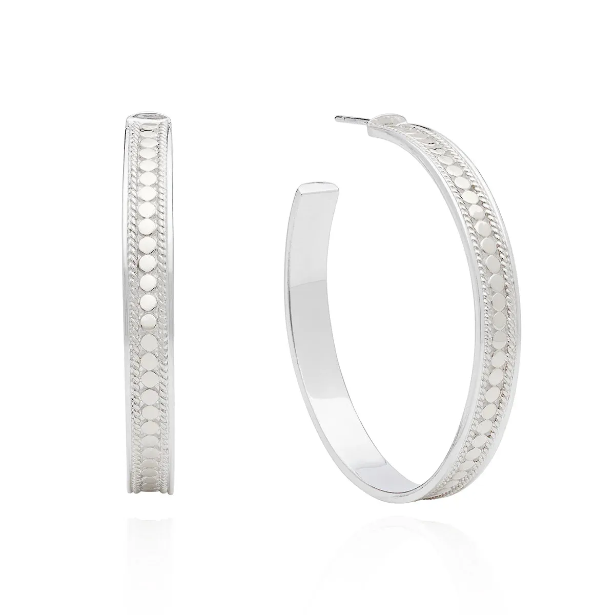 Classic Large Hoop Earrings Silver