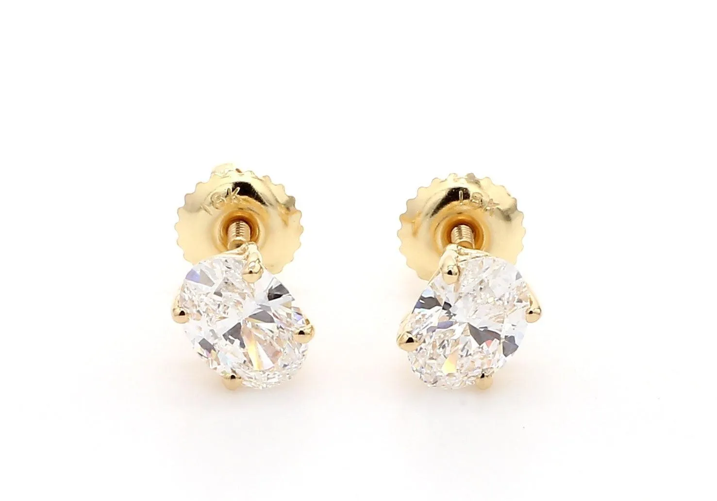 Classic Oval Earrings 2.0 CTW. IGI Certified