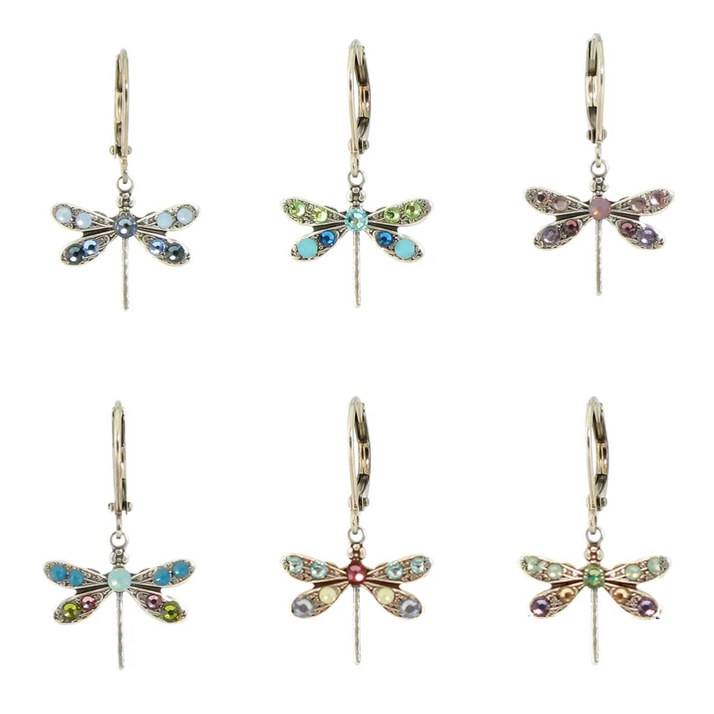 Crystal Dragonfly Earrings