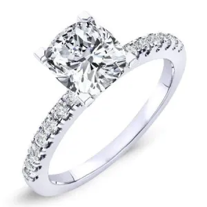 Dahlia - Cushion Lab Diamond Engagement Ring (IGI Certified)