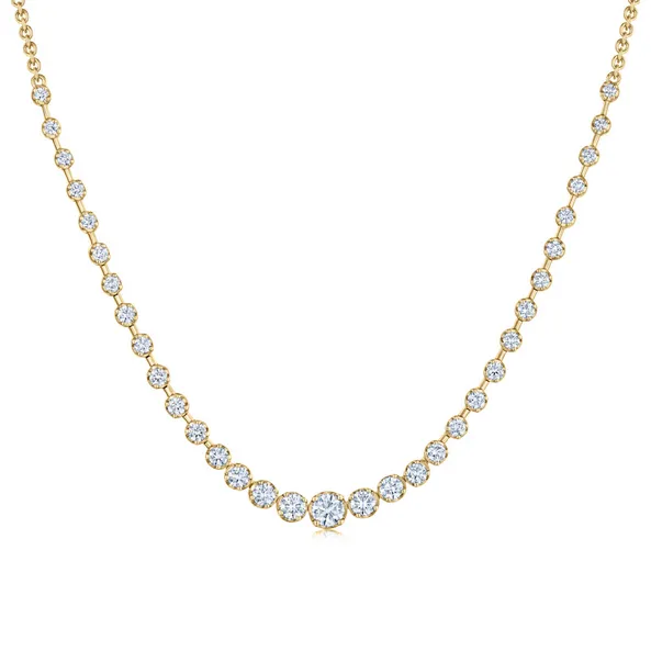 Demi-Line Necklace with Diamonds