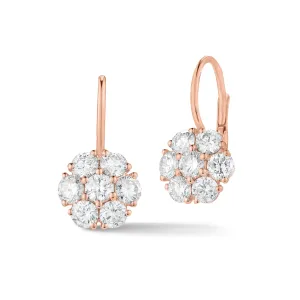 Diamond Classic Cluster Lever-Back Earrings