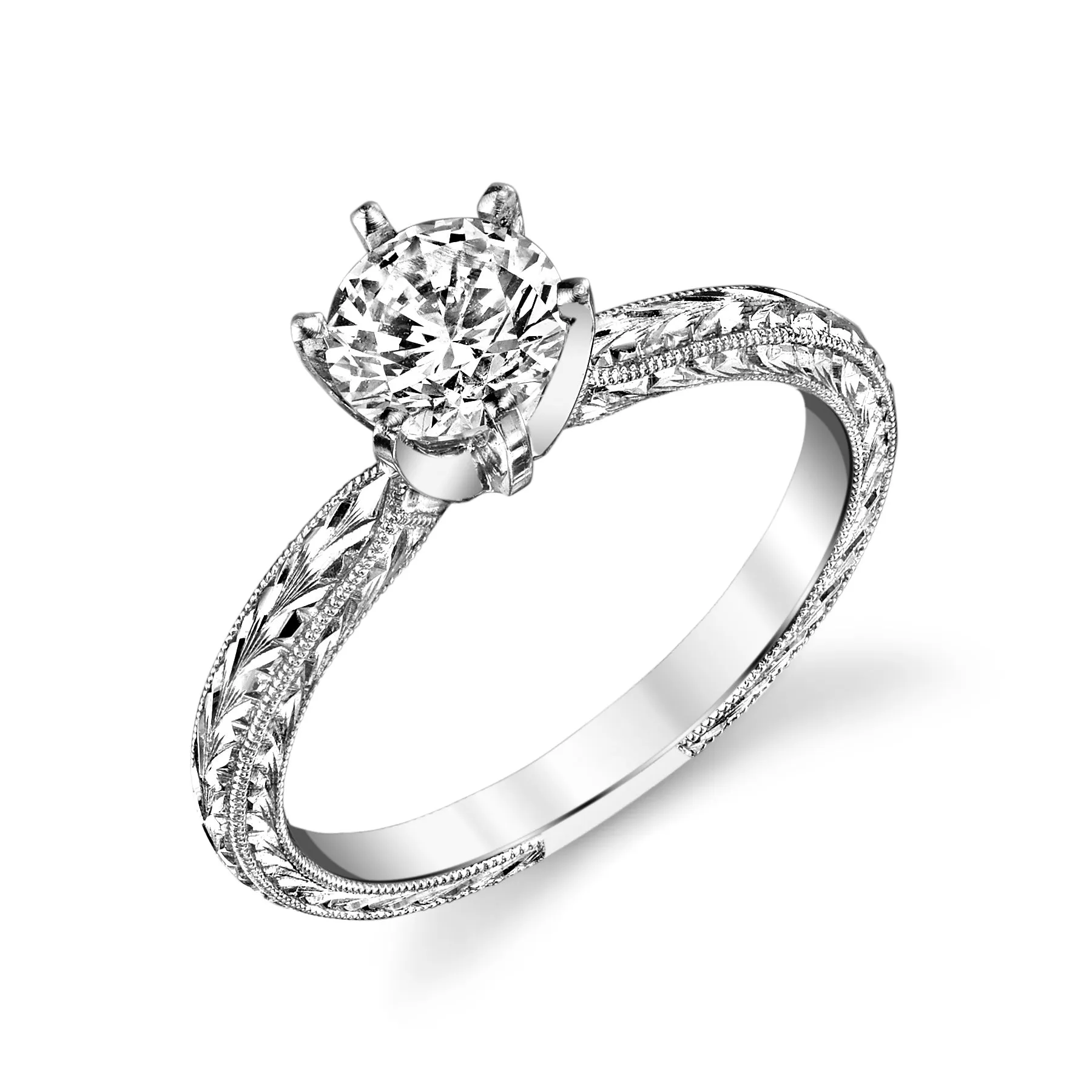 Diamond Engagement Filigree Ring Mounting