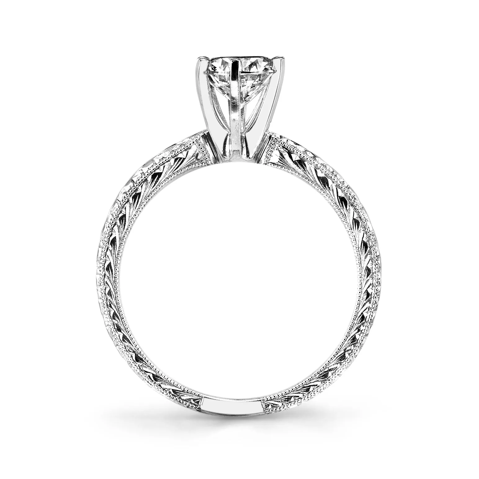 Diamond Engagement Filigree Ring Mounting