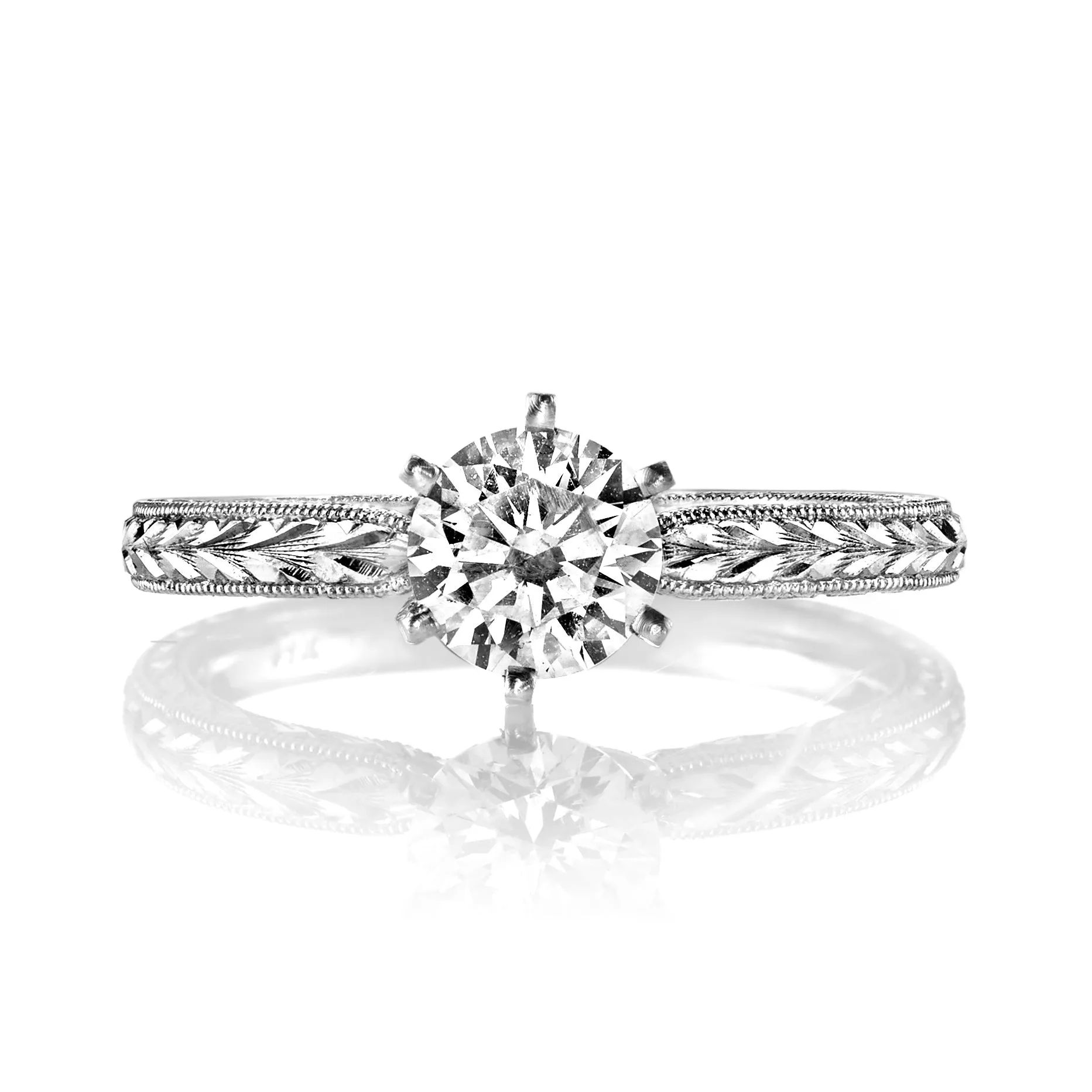 Diamond Engagement Filigree Ring Mounting