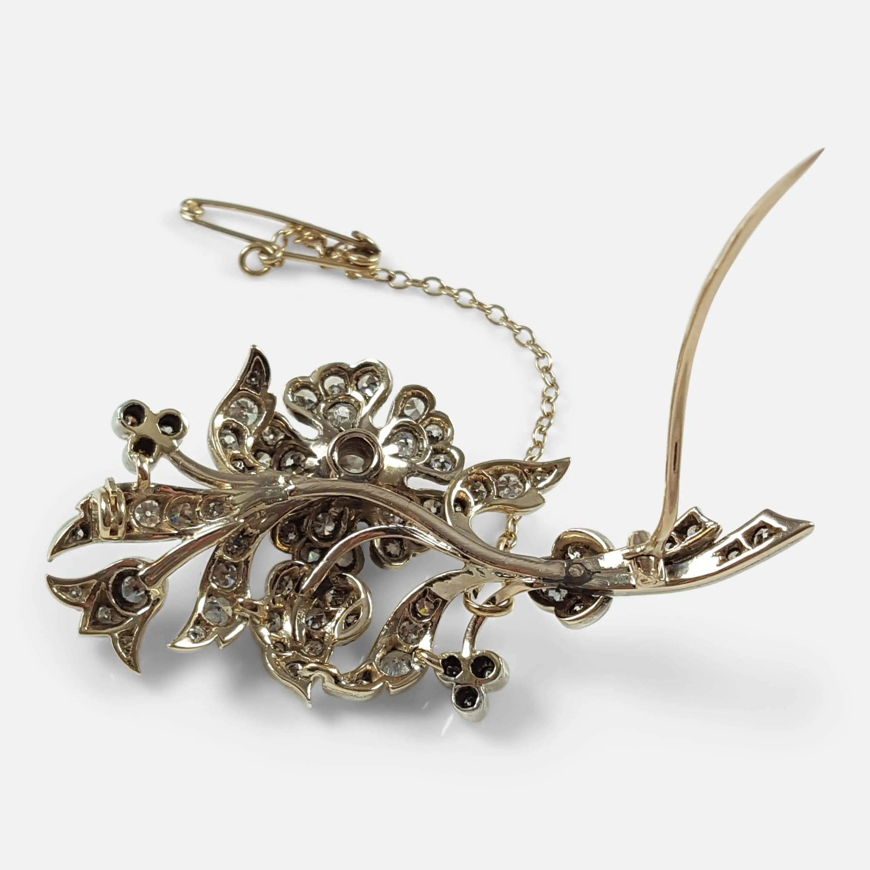 Diamond Floral Brooch, Circa 1900s