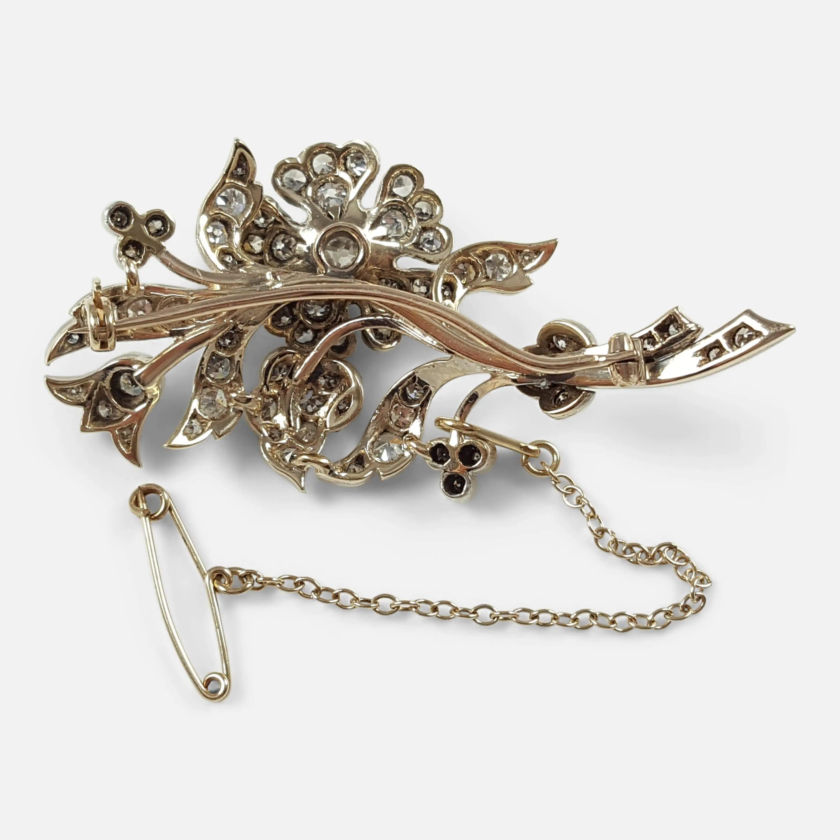 Diamond Floral Brooch, Circa 1900s