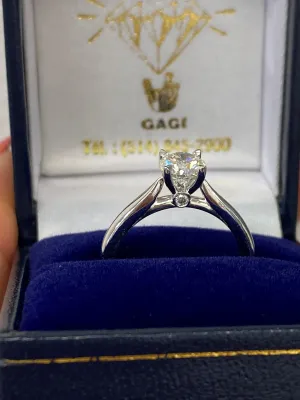 Diamond Solitaire Ring with Accents