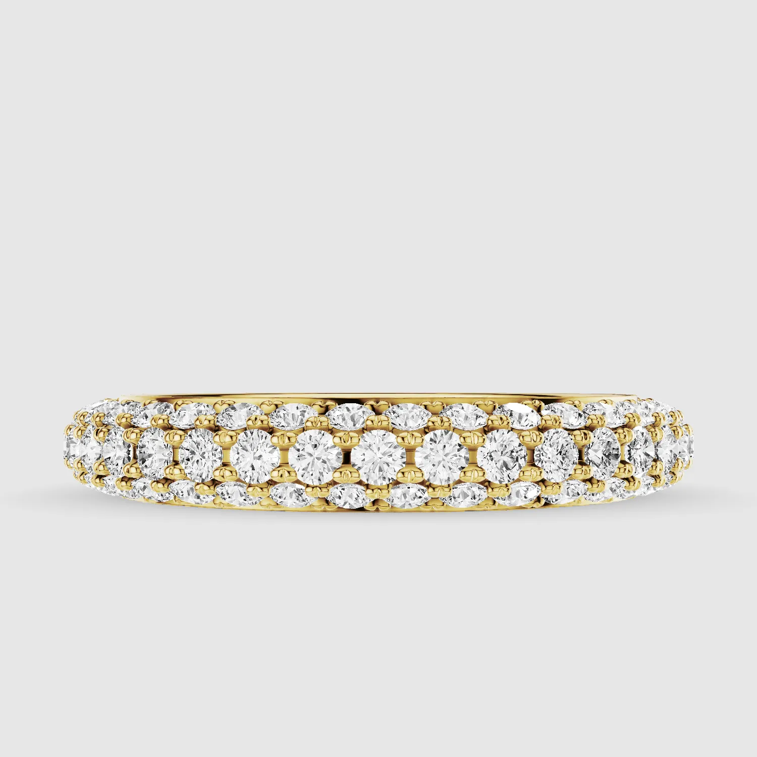 Dome - Micro-Pave Set Lab Grown Diamond Full Eternity Band-Round