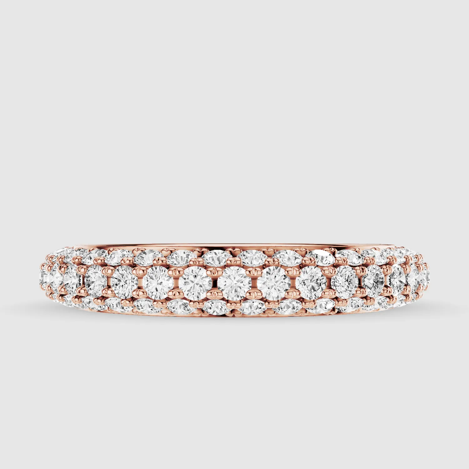 Dome - Micro-Pave Set Lab Grown Diamond Full Eternity Band-Round