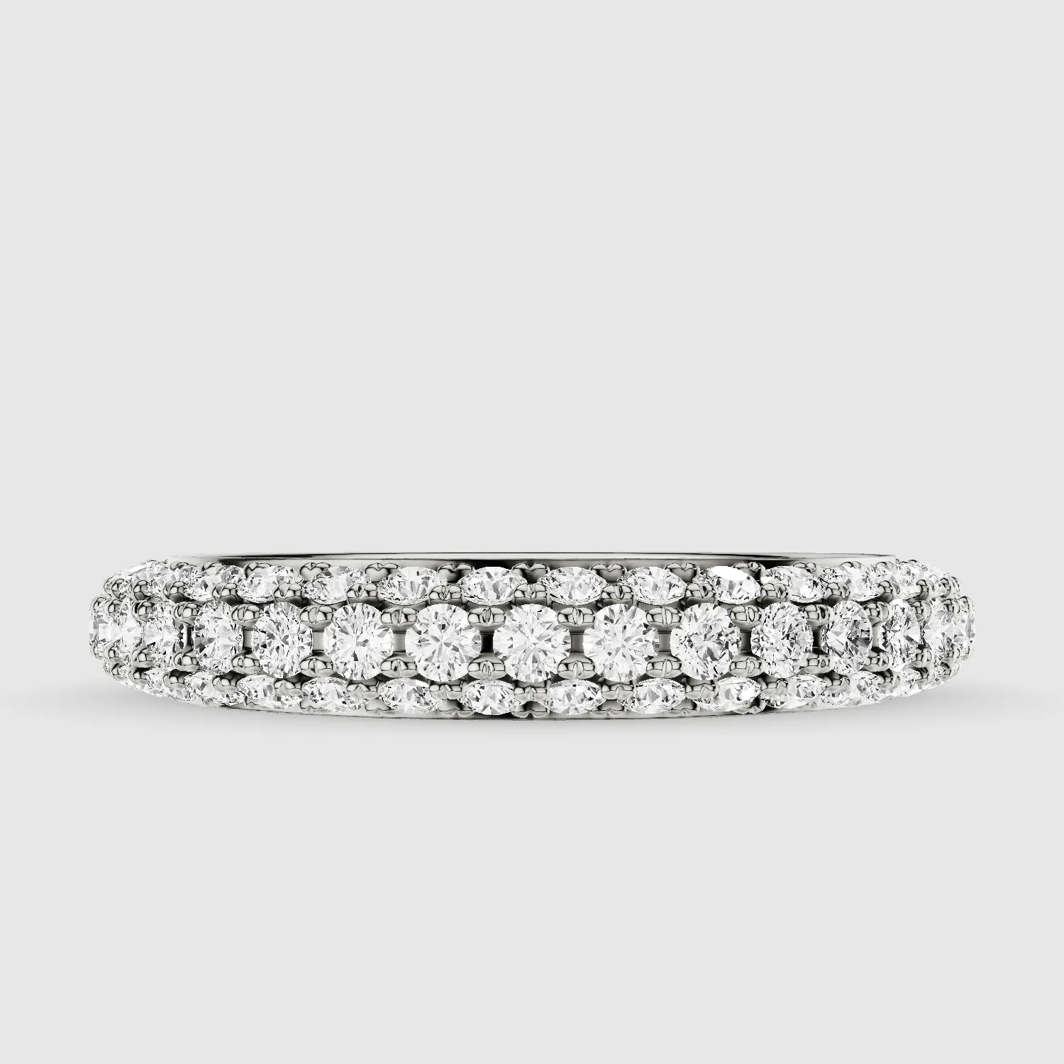 Dome - Micro-Pave Set Lab Grown Diamond Full Eternity Band-Round