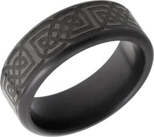 Elysium Kratos Celtic Pattern Black Diamond Wedding Ring