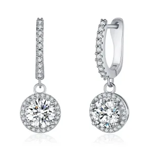 Genevive Marie Classic Solitaire Huggie Earrings