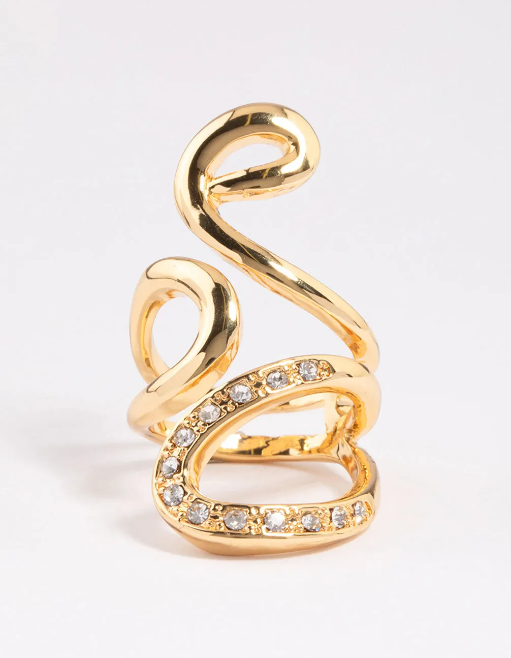 Gold Plated Swirly Wrapped Ring